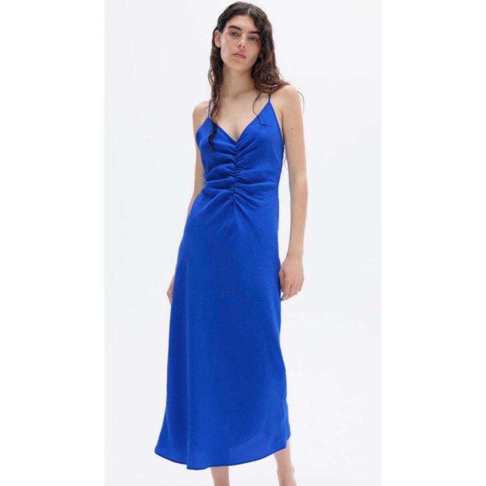 Zara Y2K Resort Coastal Preppy Midi Slip Dainty Dress Womens Medium Old Money